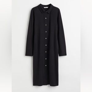Black H&M Jersey Shirt Dress
